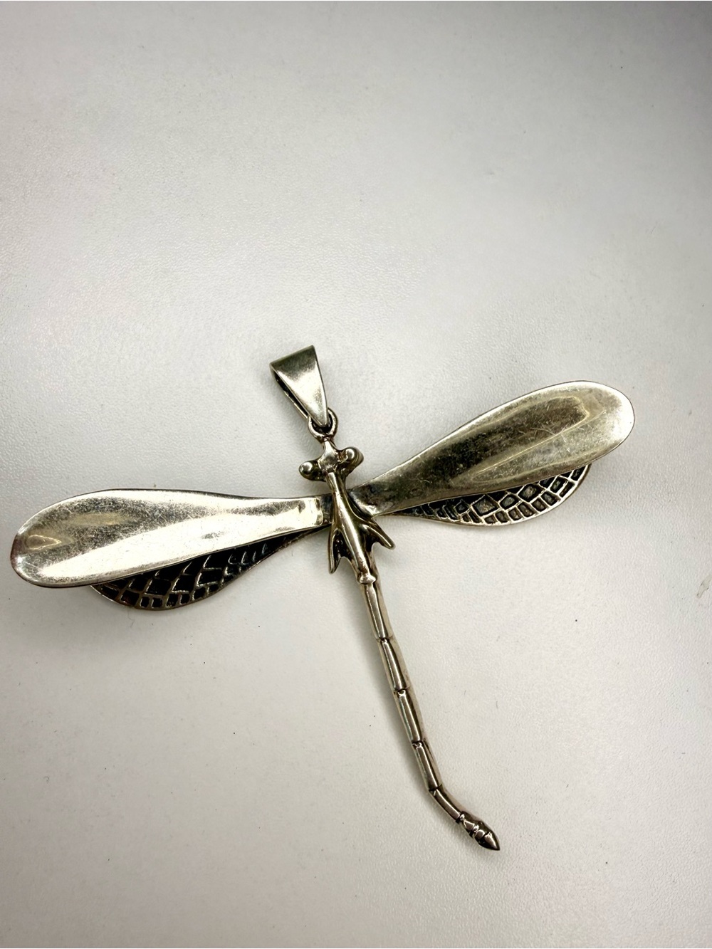 Vintage Sterling Silver 925 Dragonfly Pendant
